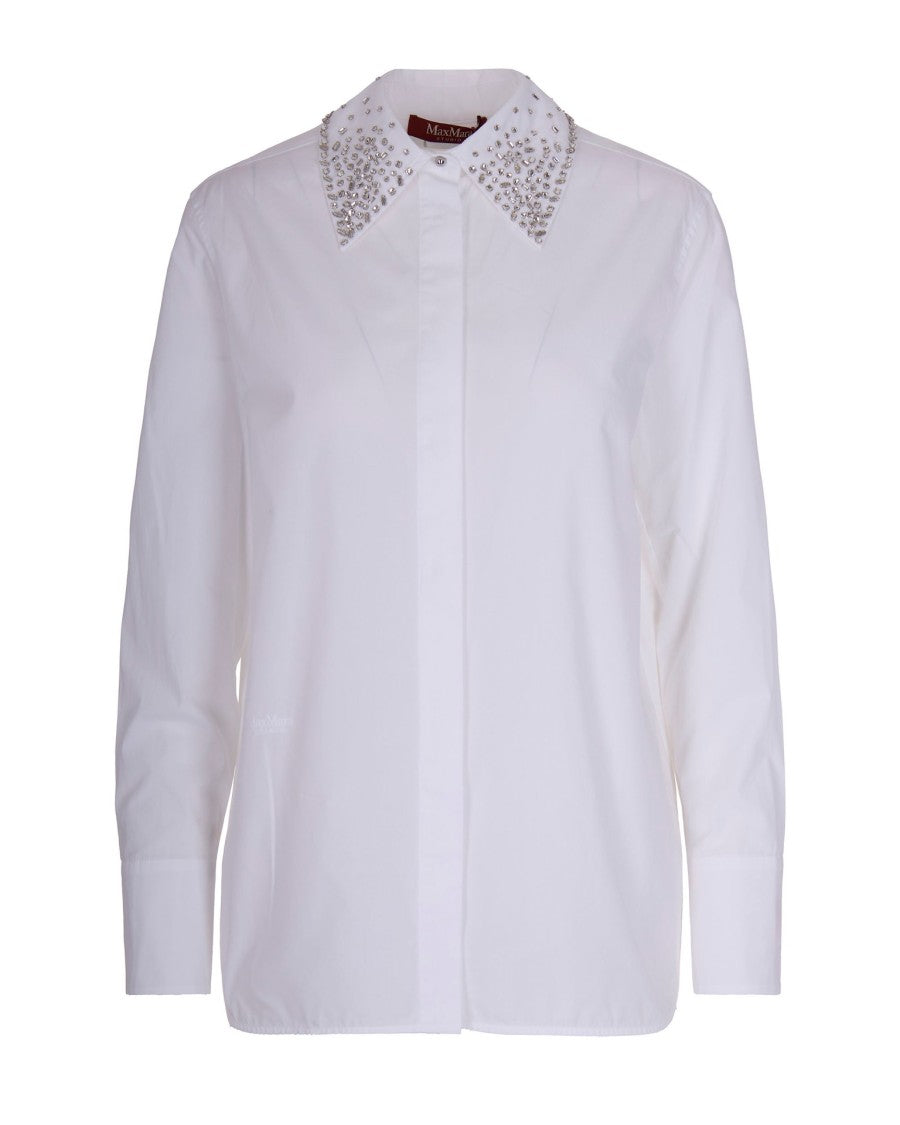Max Mara Optical White Crystal Poplin Shirt