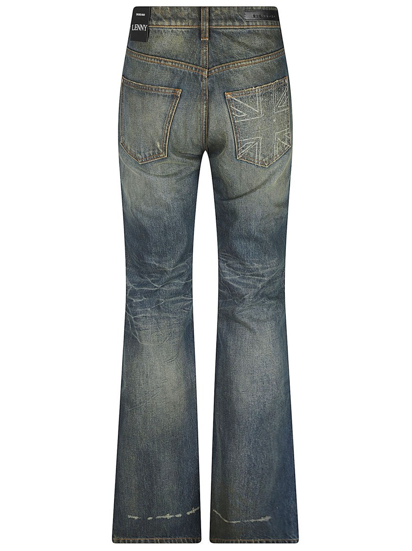 John Richmond Irnal Lenny Flared Five-Pocket Jeans