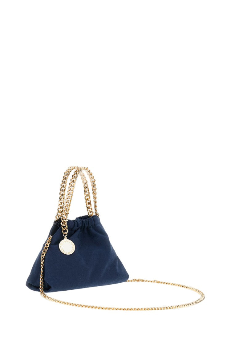 Stella Mccartney Mini Drawstring Bag With Gold Perimeter Chain And Soft Silhouette