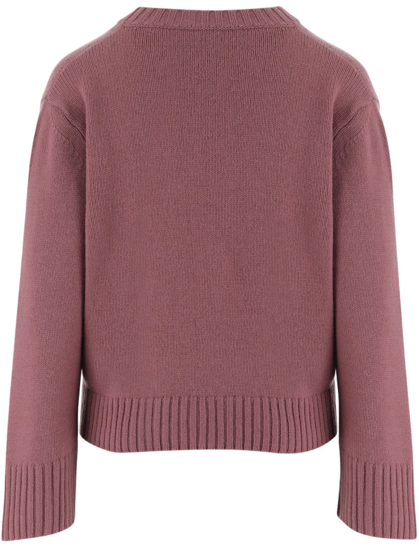 Oliver Lattughi Pink Knit Cashmere Sweater
