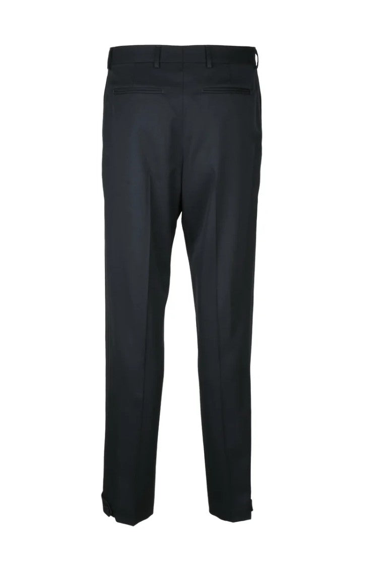 Dior Classic Virgin Wool Trousers - Blue