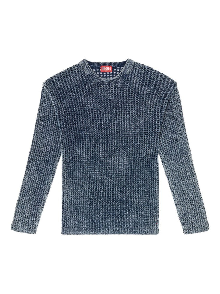 Diesel Textured Blue Long-Sleeve Sweater