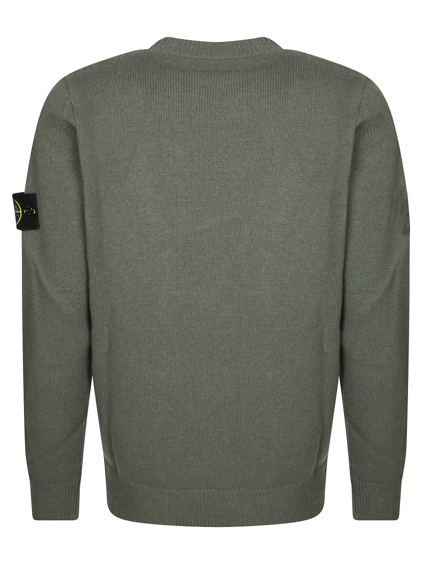 Stone Island Classic Crew Neck Sweater With Ribbed Detailing