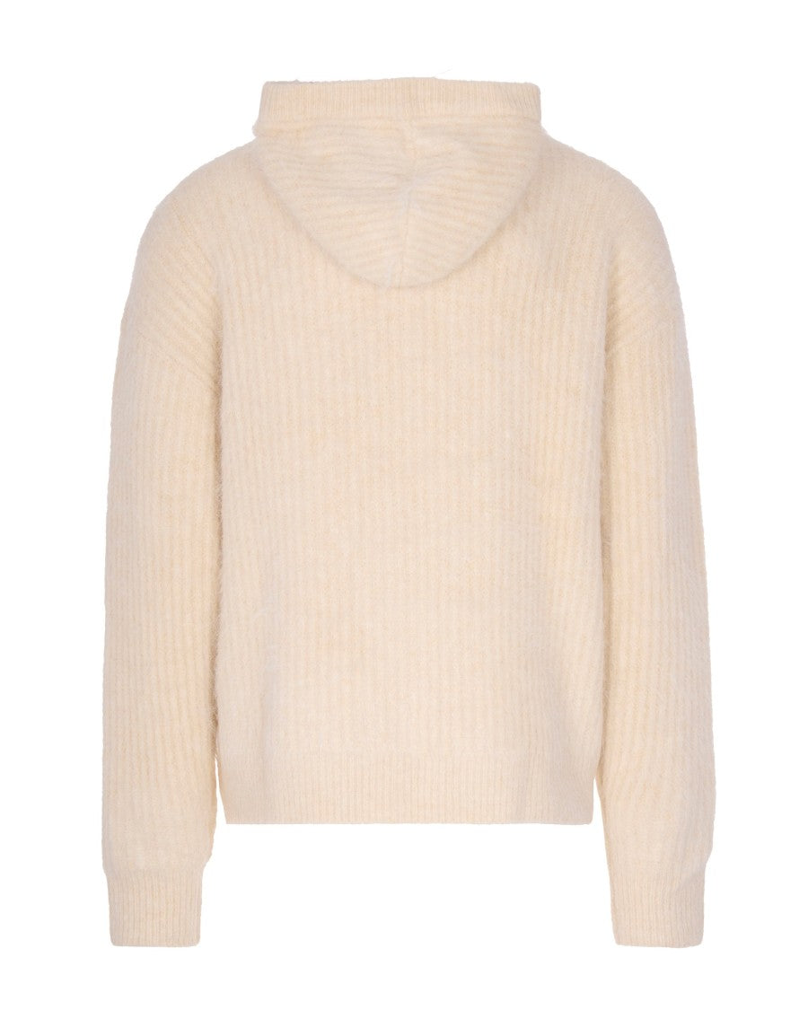 Cycle Brushed Ribbed Knit Hoodie Crafted