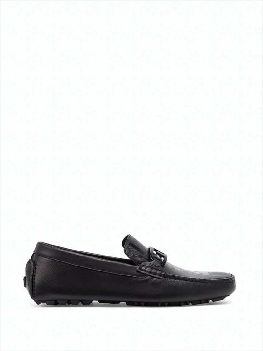 Fendi Smooth Leather Loafers With Moccasin Toe