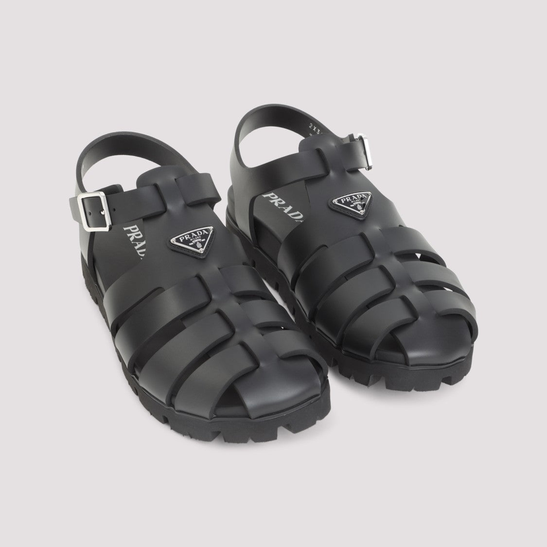 Prada Black Cage Design Sandals