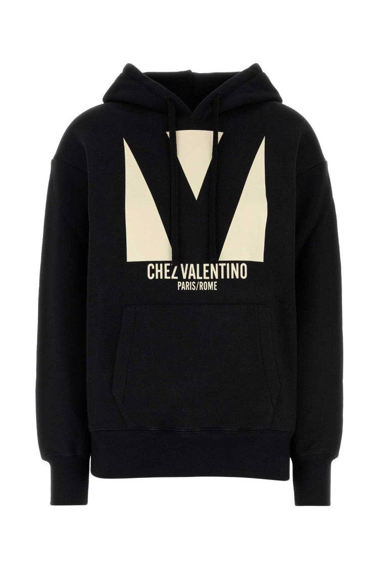 Valentino Garavani Black Cotton Sweatshirt
