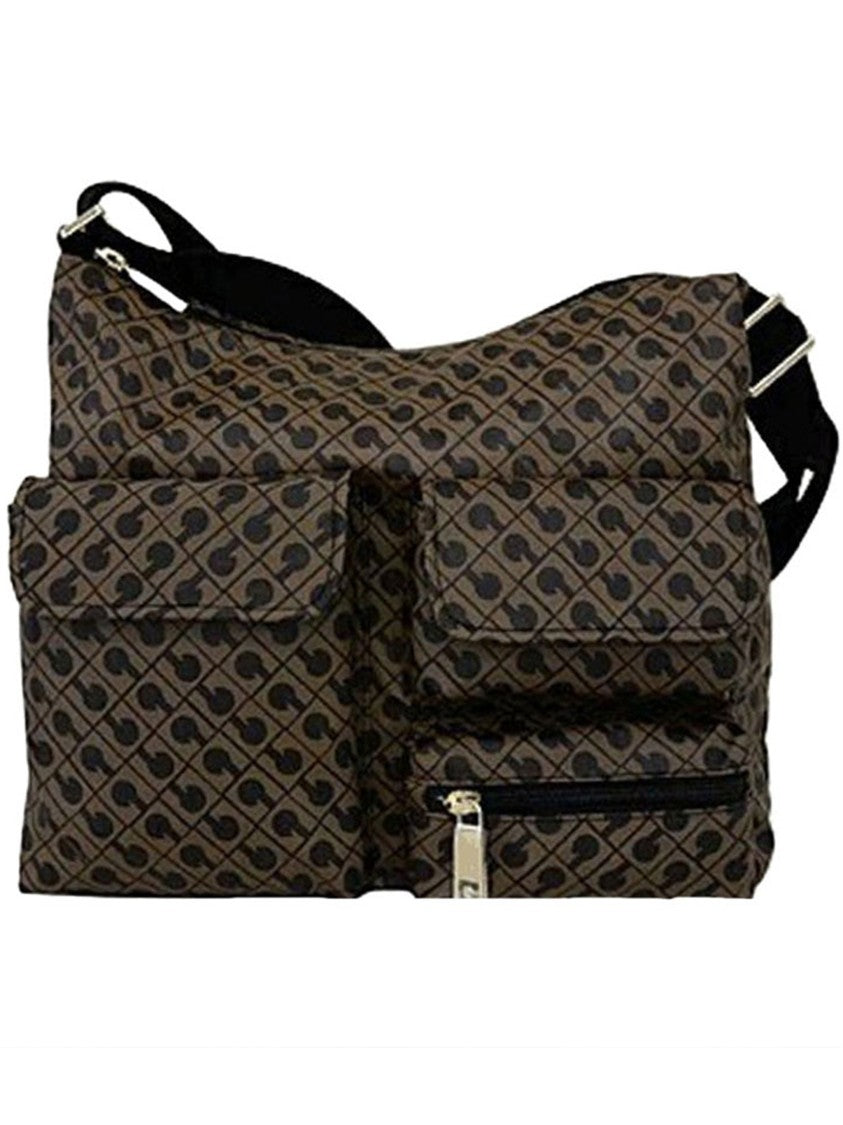 Gherardini Medium Leather Accent Multi-Pocket Satchel