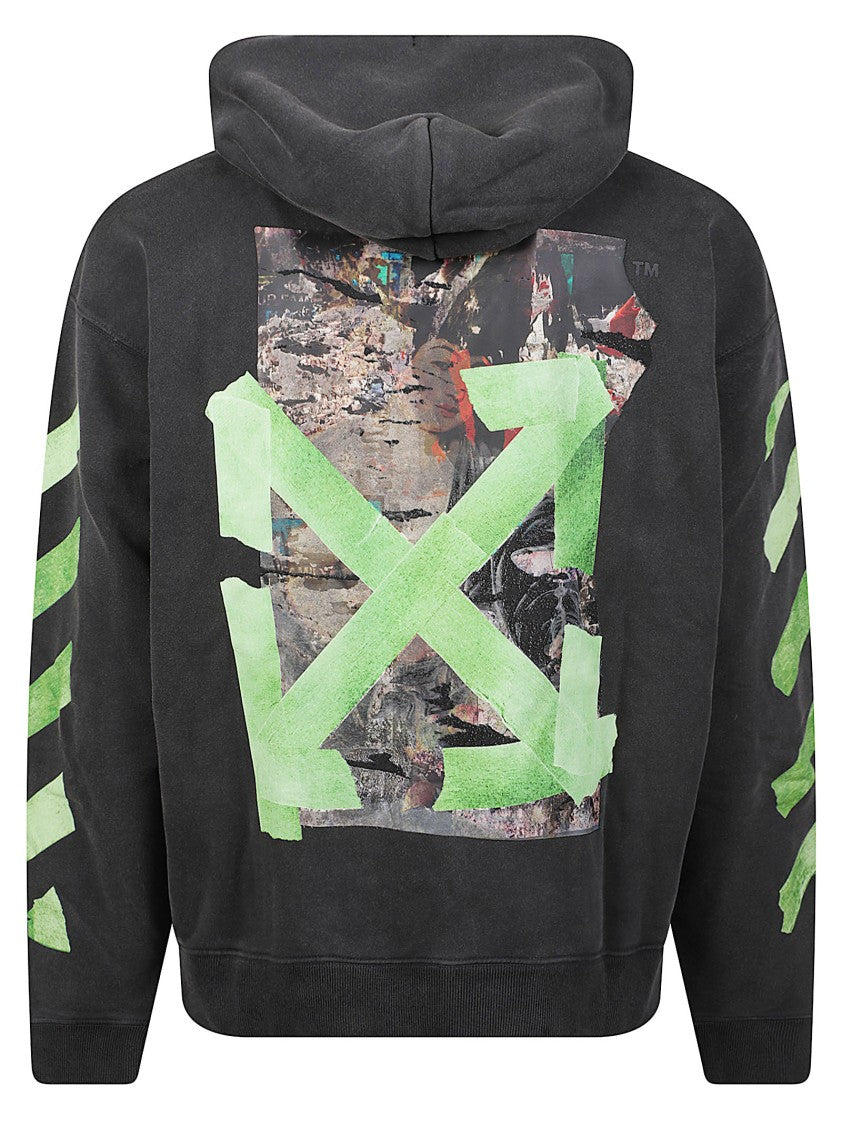 Off-White Black Bacco Arrow Hooded Cotton Sweatshirt