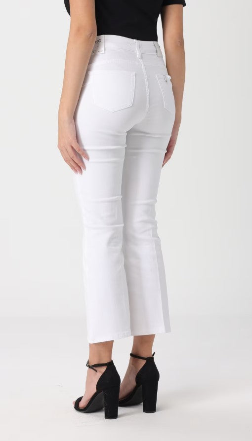 Liu Jo High-Waisted Bootcut Trousers With Jewel Buttons