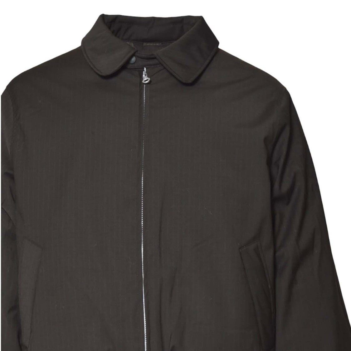 Our Legacy Cropped Black Jacket With Classic Collar And Front Zipper