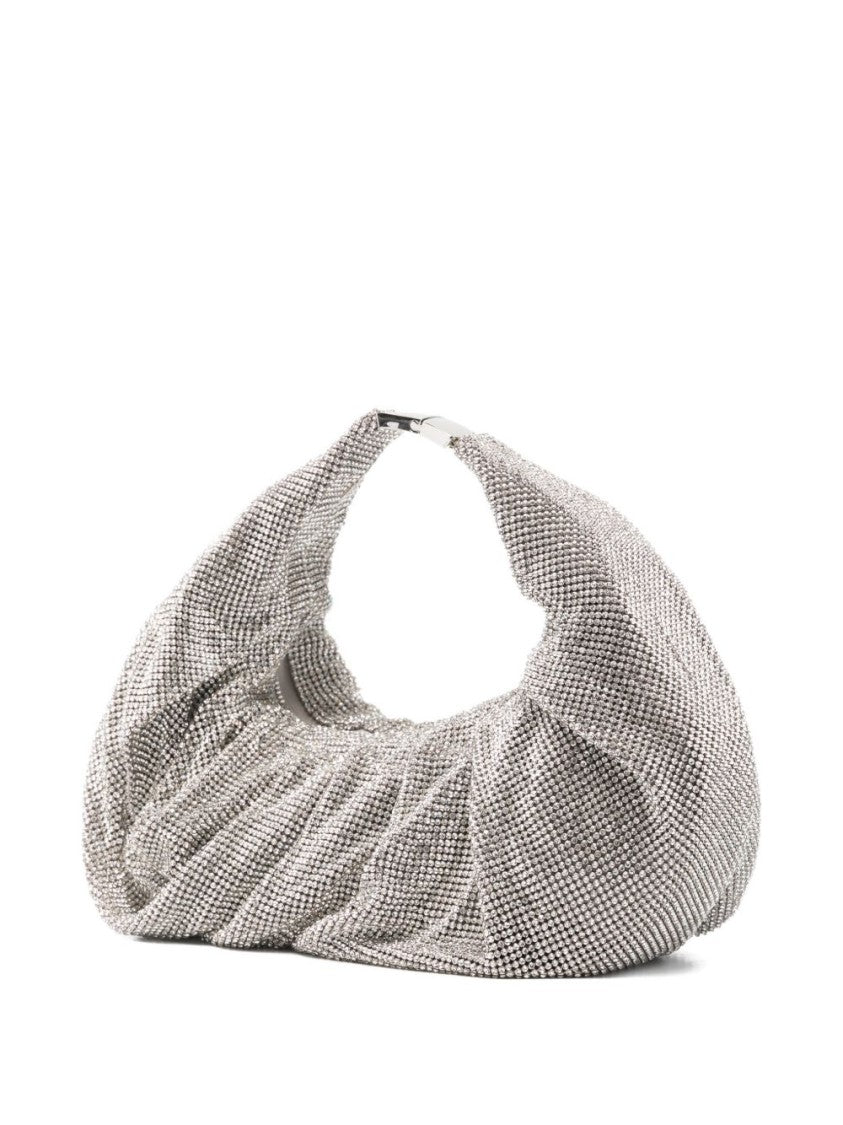 Benedetta Bruzziches Textured Metallic Mesh Shoulder Bag