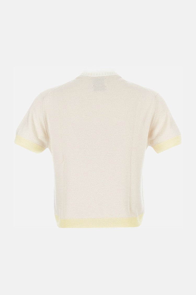 Barrie Knitted Wool Top With Rhinestone Brooch