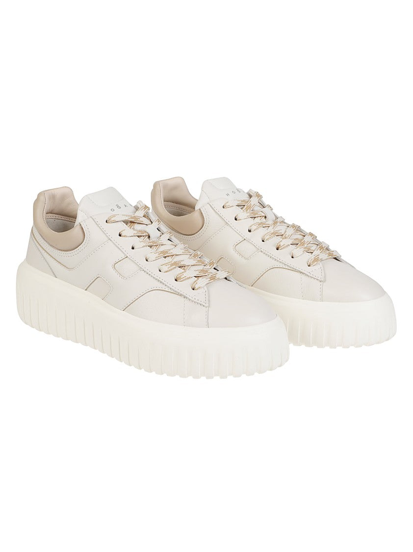 Hogan H-Stripes Low Top Ridged Sole Sneakers