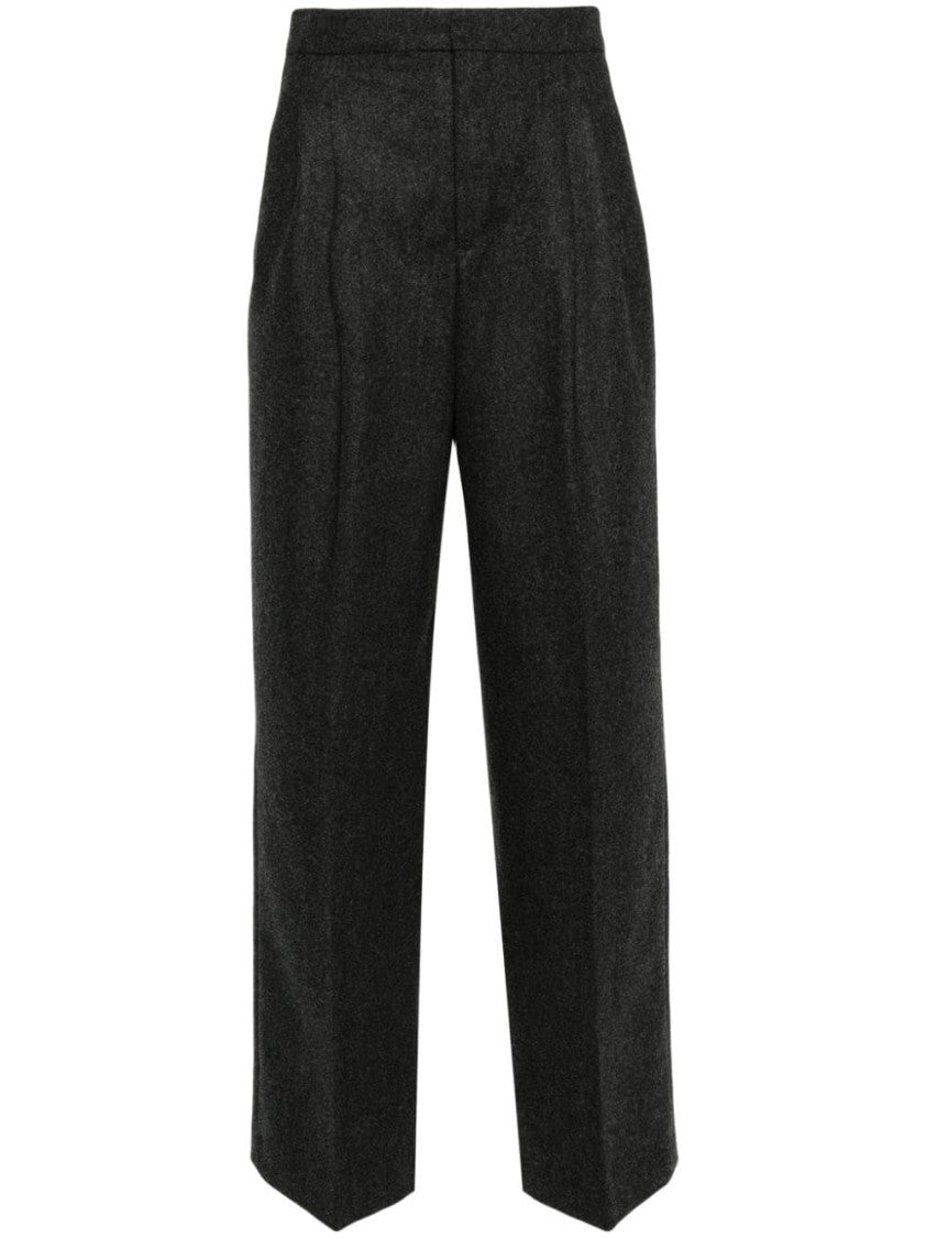 Ami Dark Grey Pleated Trousers