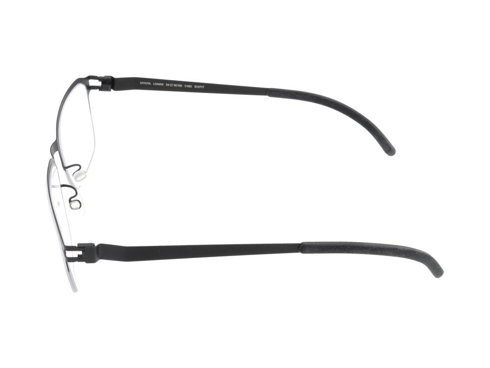 Mykita Silver Black Sleek Rectangular Acetate-Titanium Optical Glasses