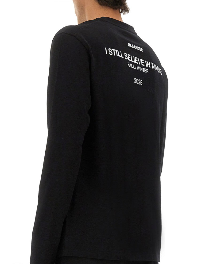 Jil Sander Relaxed Fit Long-Sleeved Cotton Tee