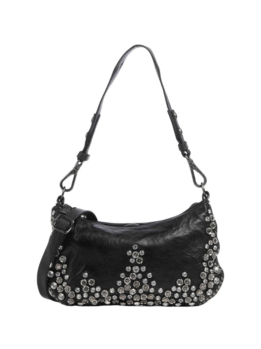 Campomaggi Elongated Zip Closure Shoulder Bag With Decorative Elements