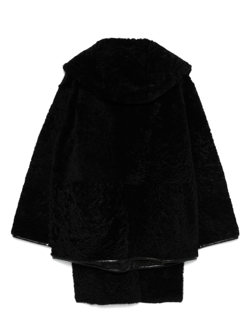 Alberta Ferretti Black Reversible Short Coat