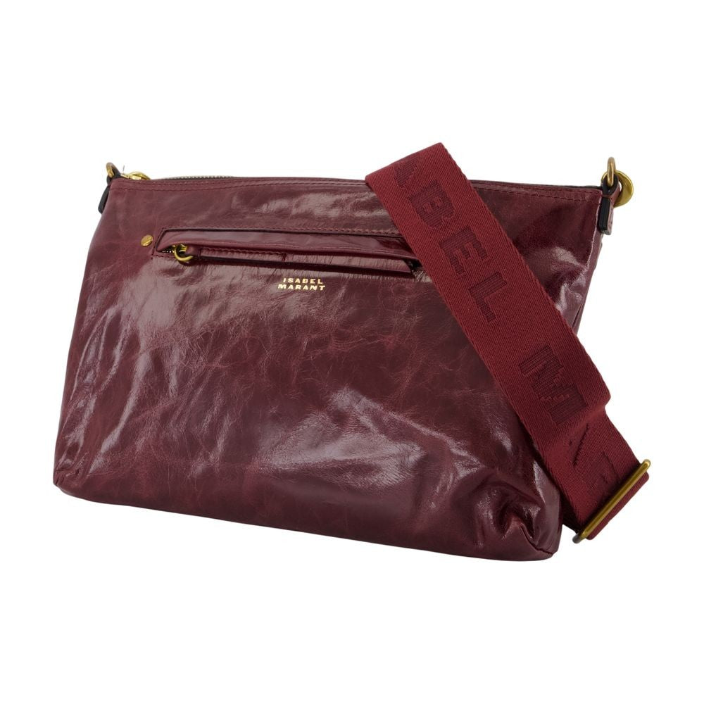 Isabel Marant Smooth Calfskin Burgundy Crossbody Bag
