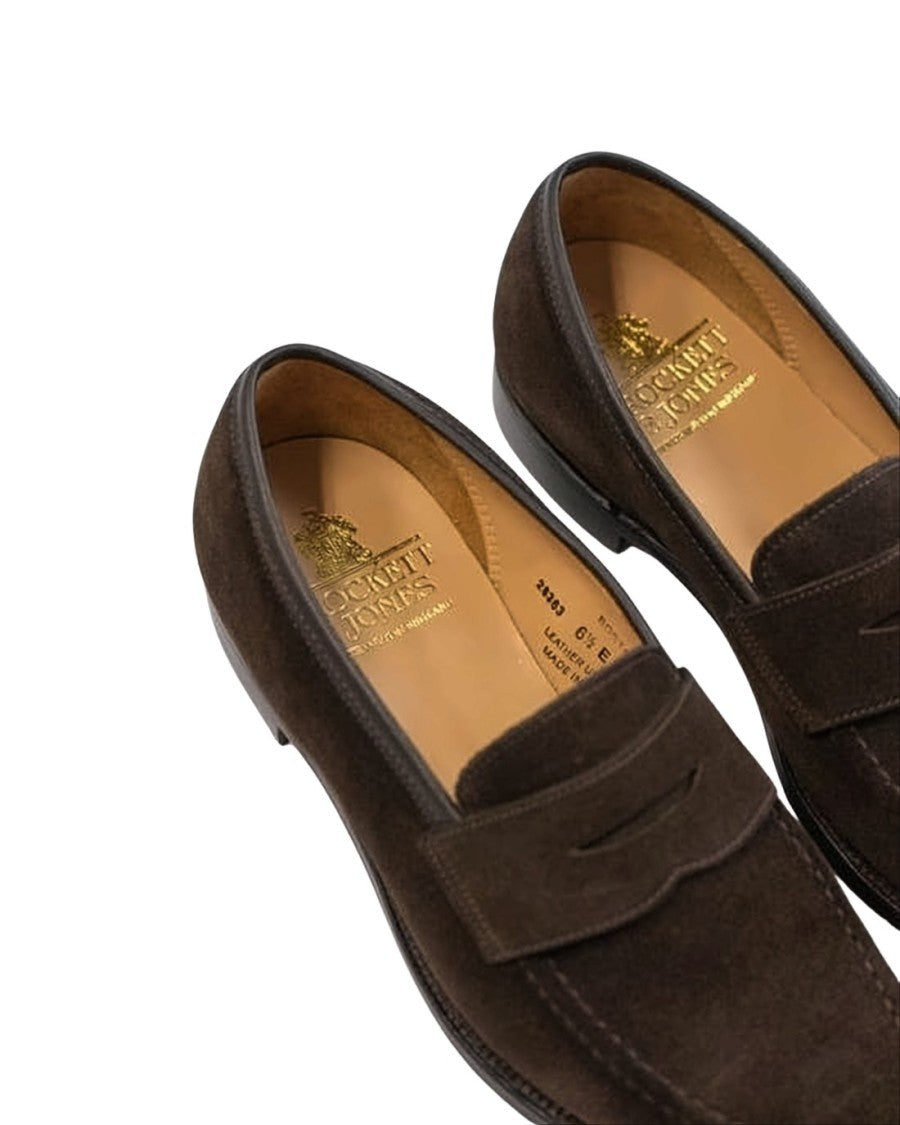 Crockett & Jones Suede Loafers With Penny Strap
