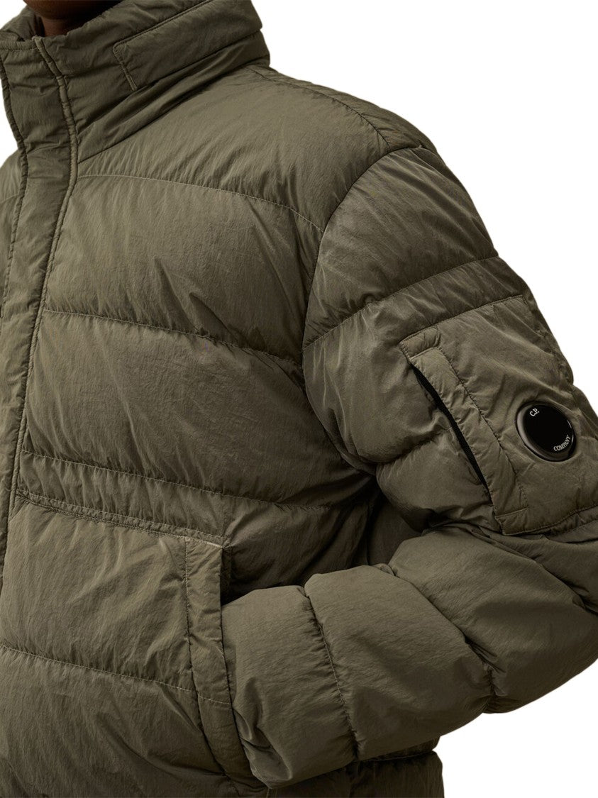C.P. Company Medium-Length Quilted Puffer Jacket With High Collar