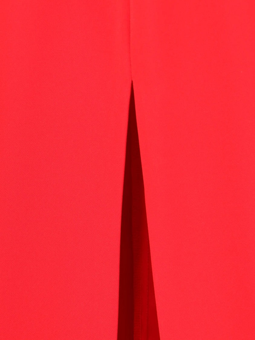 Polo Ralph Lauren Red Maxi Halter Crêpe Dress