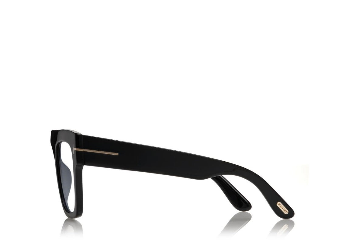 Tom Ford Oversized Black Acetate Sunglasses With Gold Accents