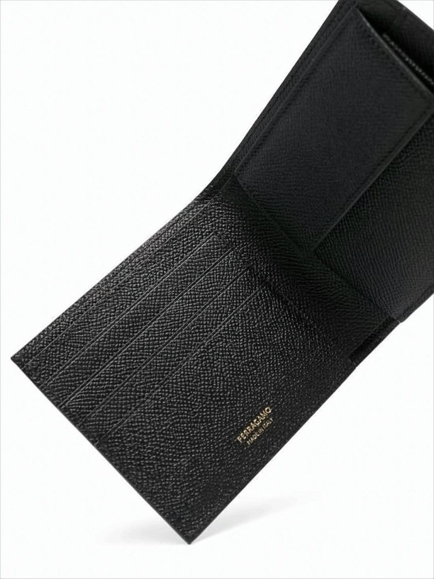 Salvatore Ferragamo Textured Calf Leather Bifold Wallet