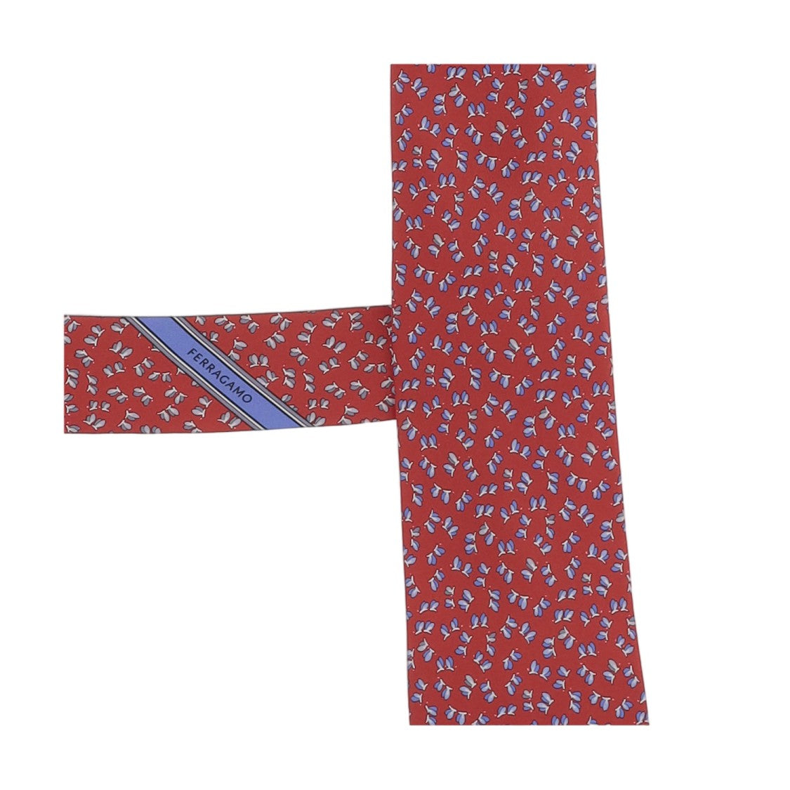 Salvatore Ferragamo Red Patterned Silk Tie