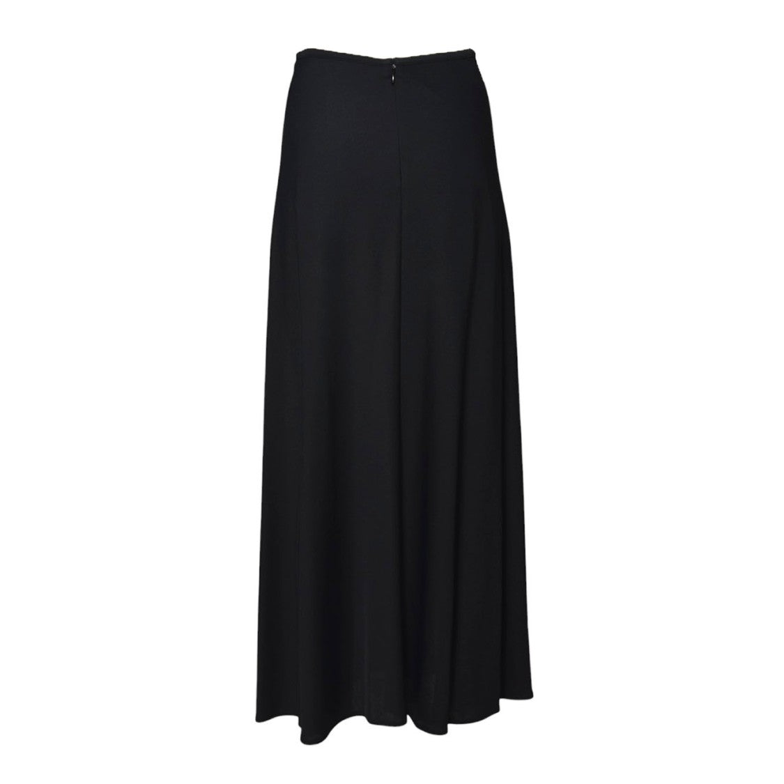 Jil Sander Black Flowing Viscose Crepe Midi Skirt