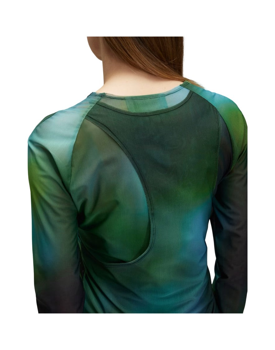 Y-3 Fluid Abstract Pattern Mesh Top