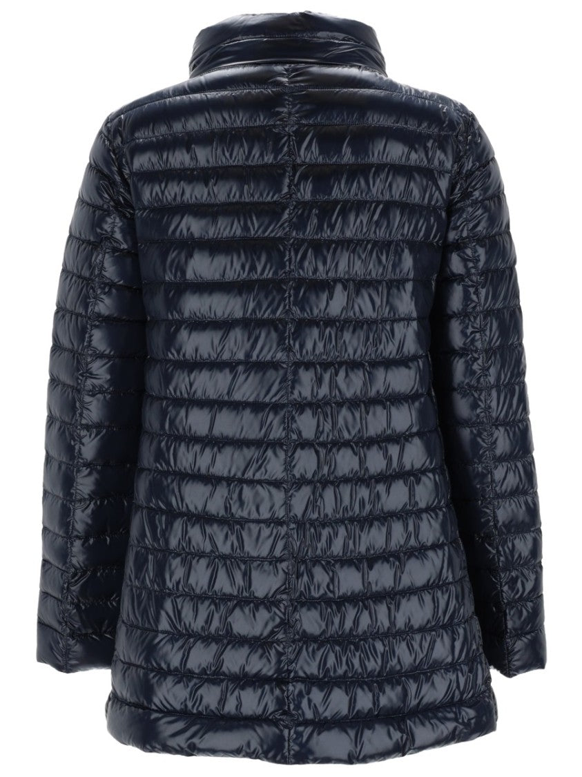 Herno Glossy Quilted High Collar Polyamide Down Jacket