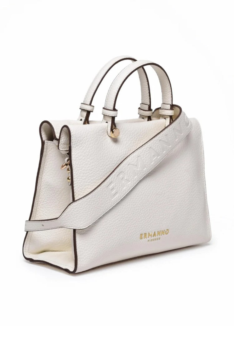 Ermanno Firenze Small Tote Petra Bag - White