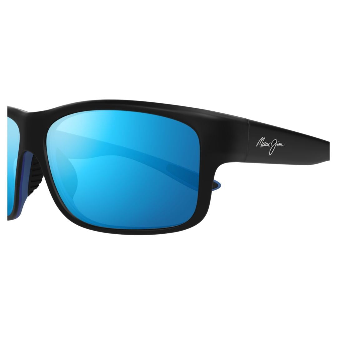 Maui Jim Southern Cross Rectangular Frame Sunglasses With Blue Mirrored Lenses