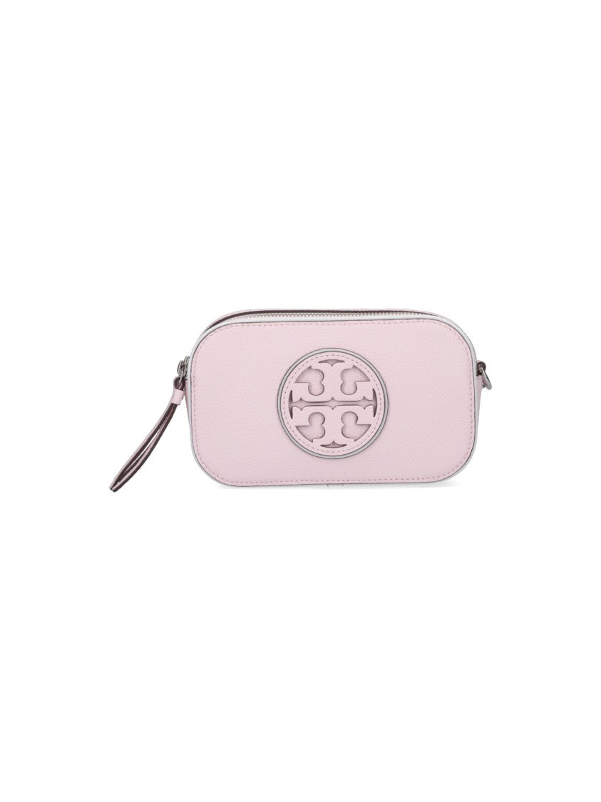 Tory Burch Calfskin Crossbody Bag With Double Zip Closure