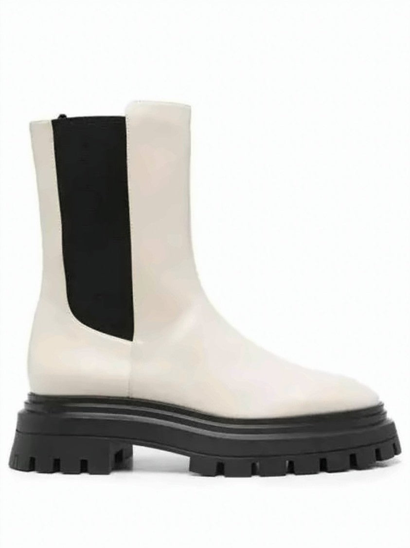 Stuart Weitzman Mid-Calf Boot With Contrasting Side Panel