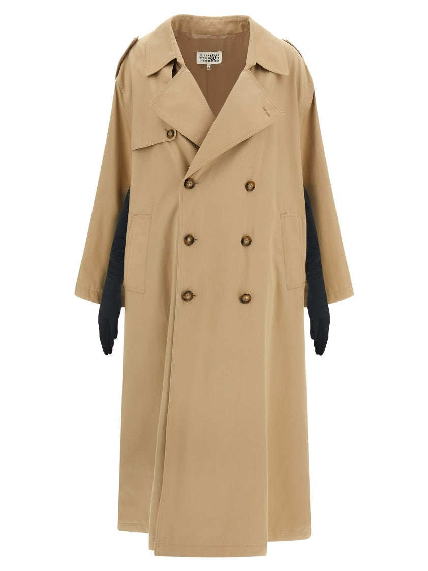 Mm6 By Maison Margiela Trench Coat With Gloves