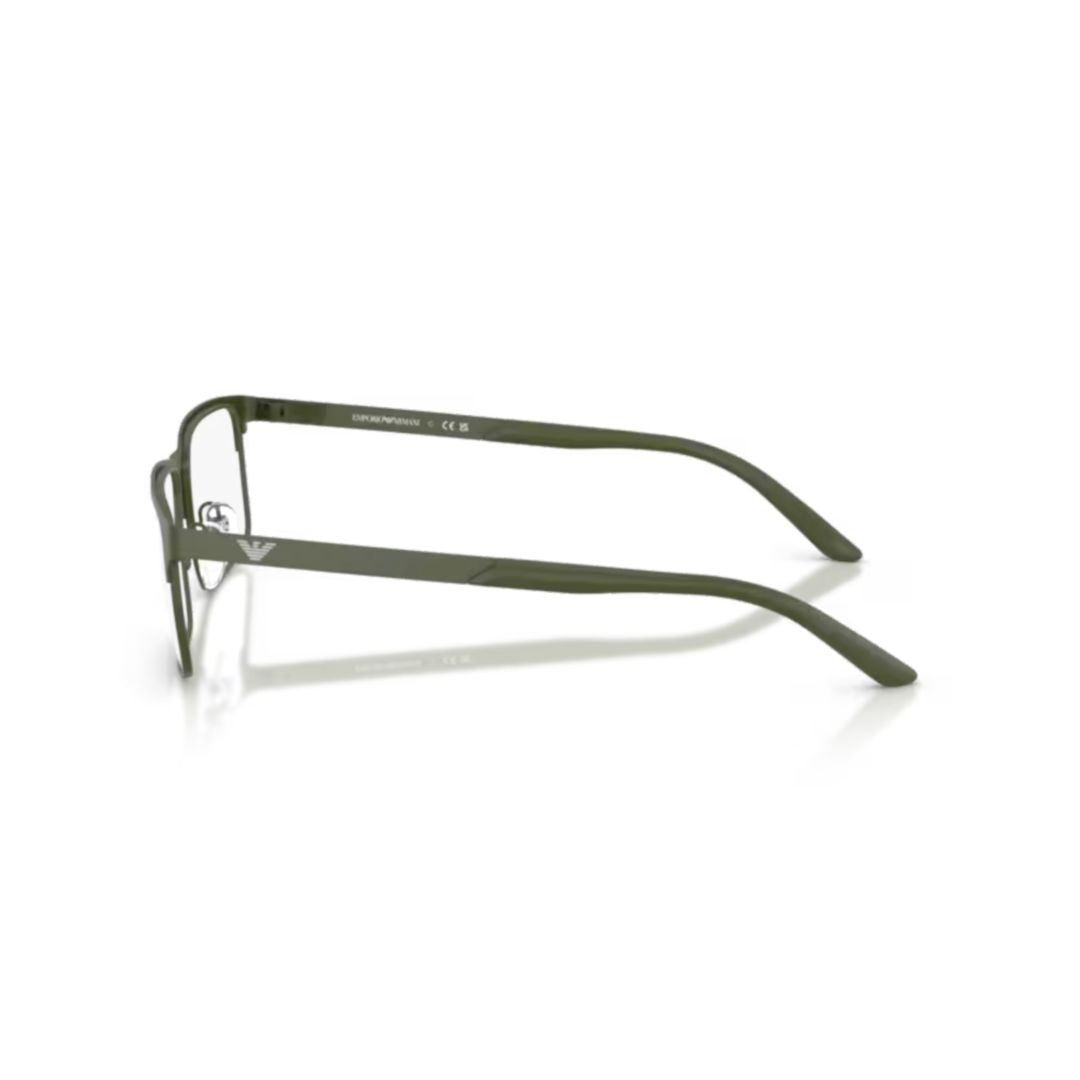 Emporio Armani 1170 Vista Rectangular Metal Frame Sunglasses With Adjustable Nose Pads