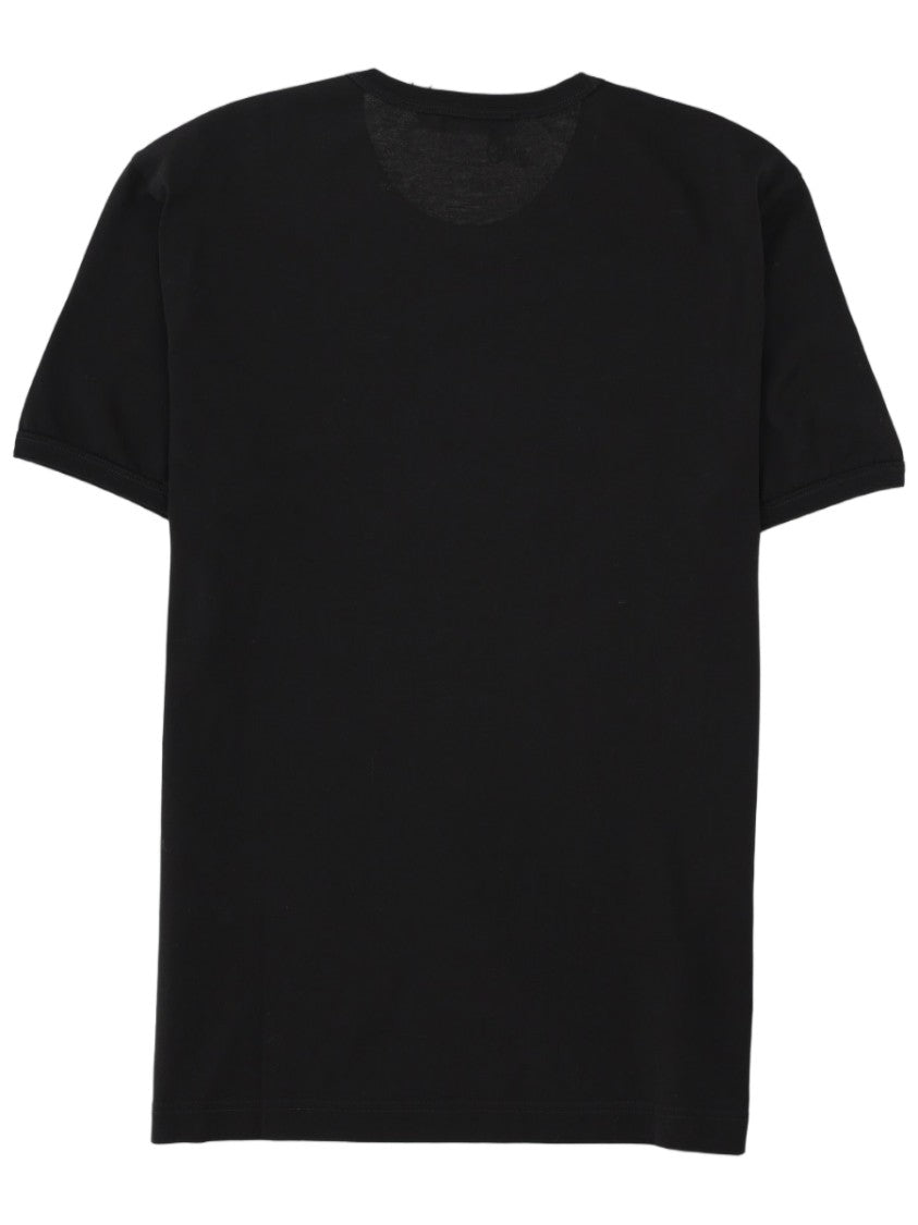 Dolce & Gabbana Black Cotton Patch Detail T-Shirt