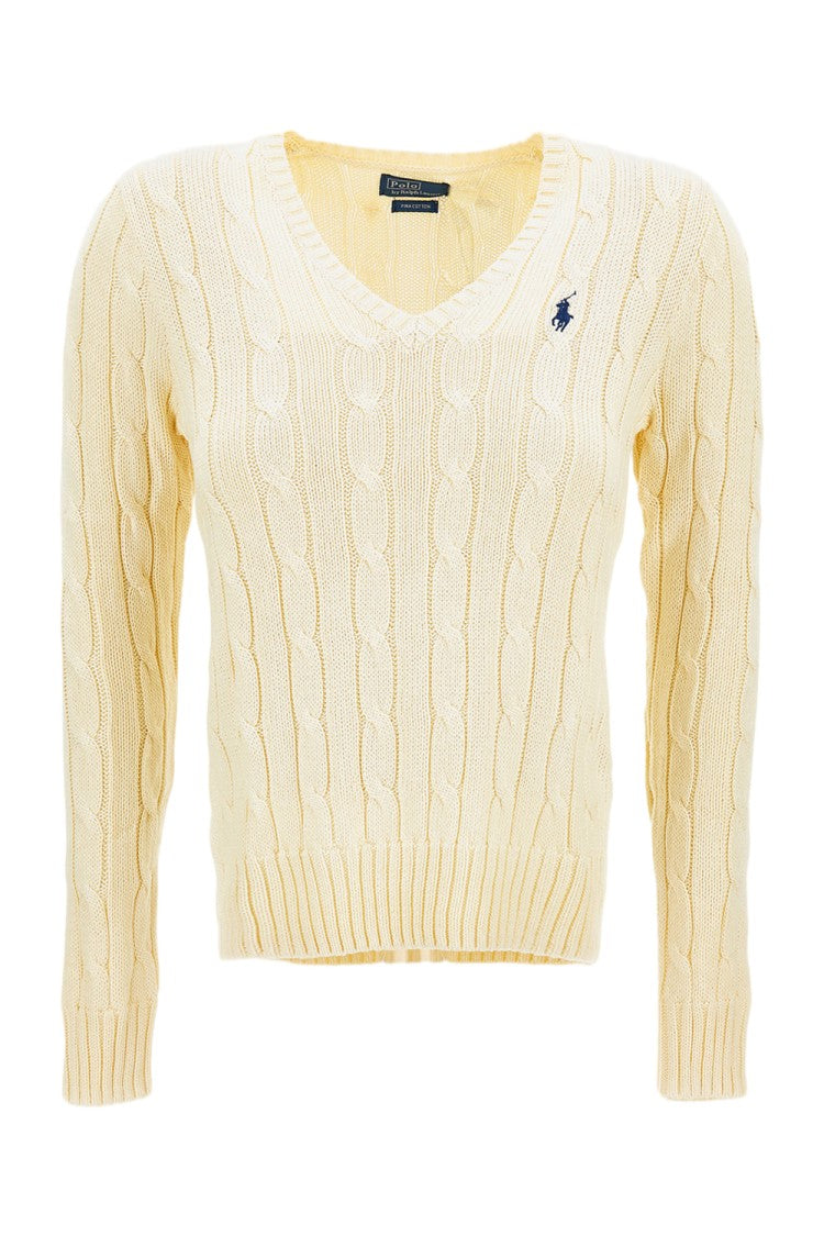 Polo Ralph Lauren V-Neck Cable-Knit Cotton Pullover Sweater