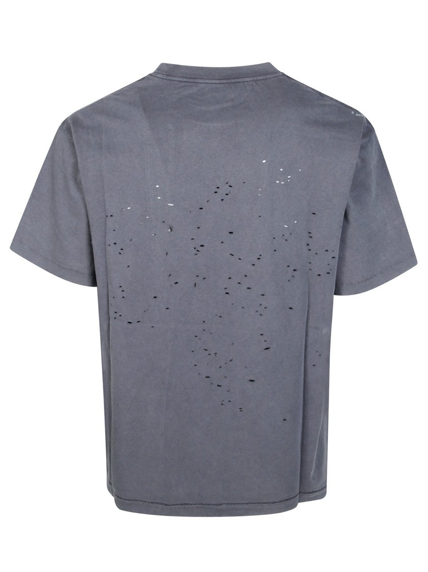 Satisfy Grey Mothtech Boxy Distressed T-Shirt