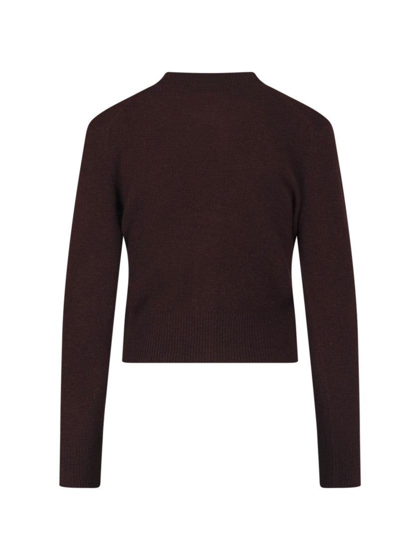 Maison Kitsuné Brown Baby Fox Wool Cardigan