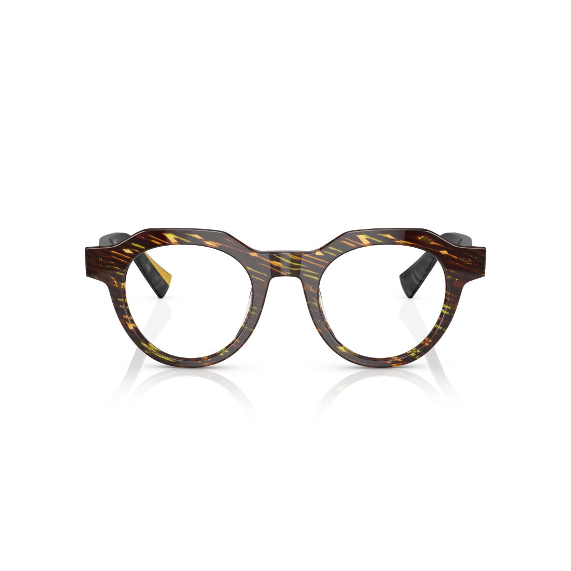 Luxottica 3156 Vista Bold Round Tortoiseshell Sunglasses With Geometric Edge