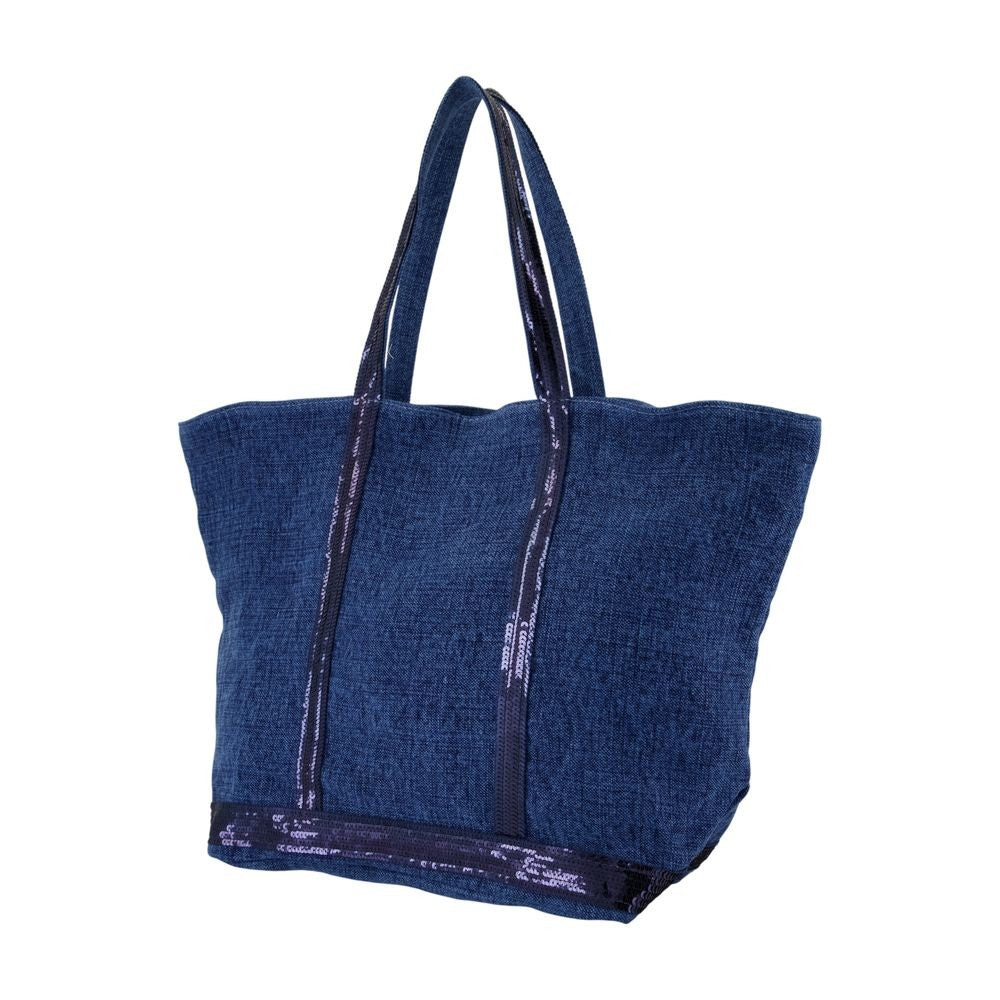 Vanessa Bruno L Zippe Shopper Bag - Linen - Blue