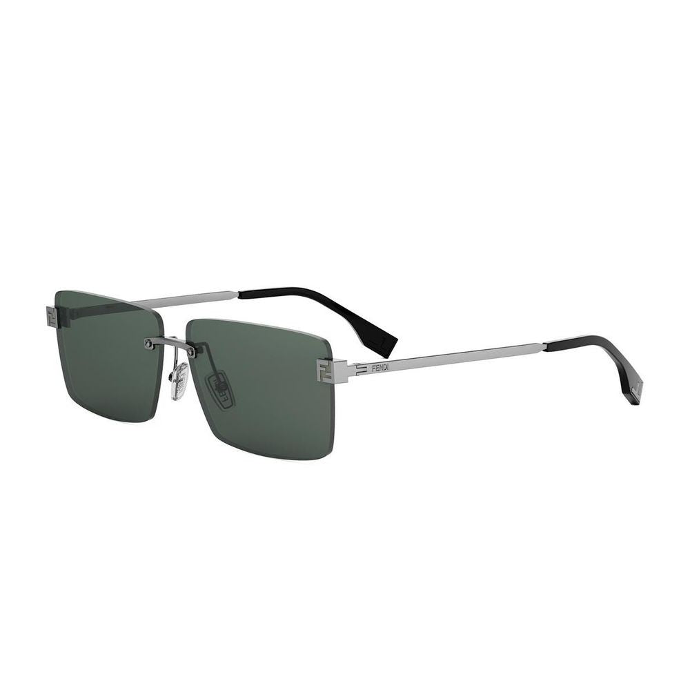 Fendi Sky Vintage-Inspired Rimless Rectangular Sunglasses