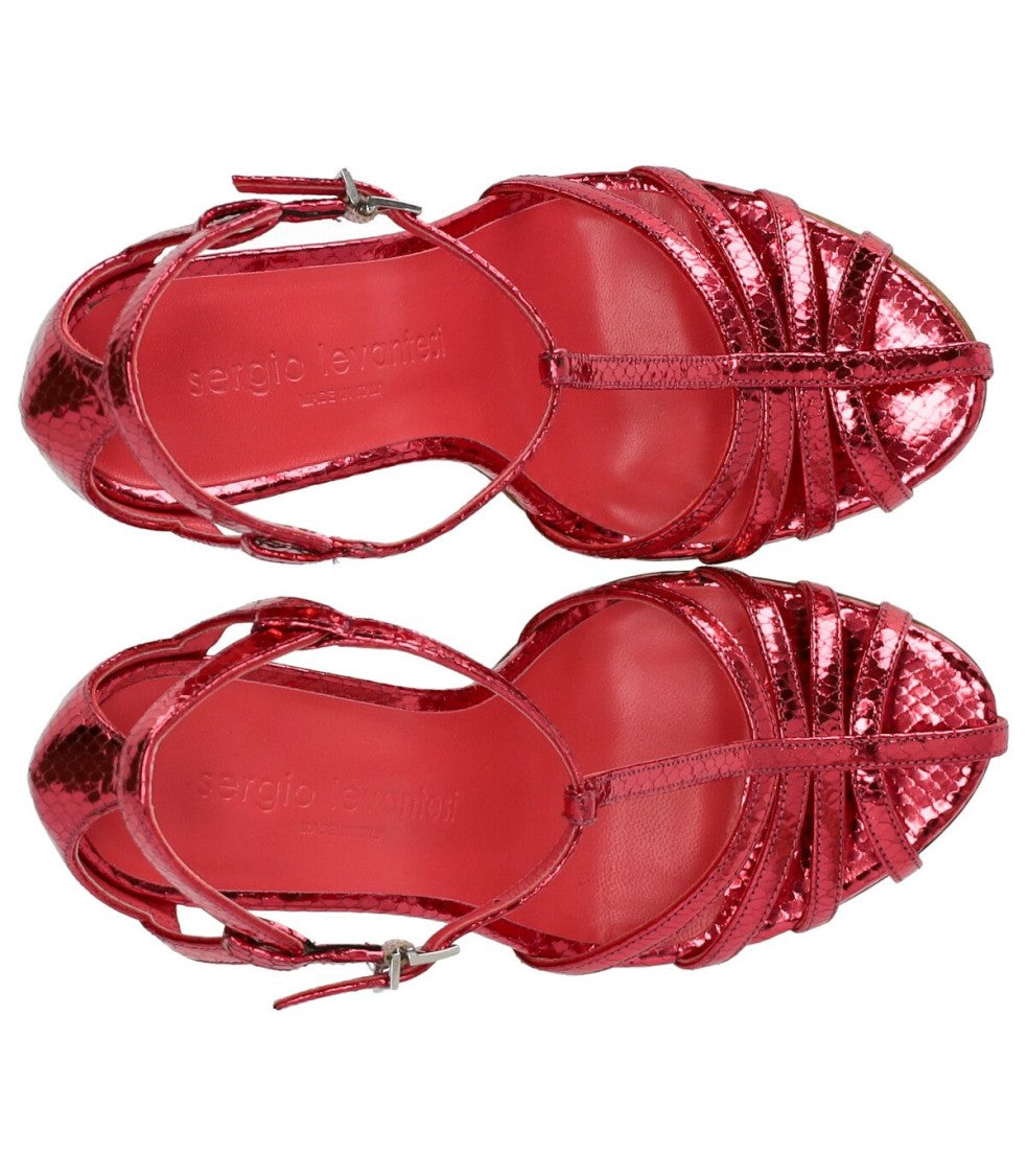 Sergio Levantesi Rita Strawberry Heeled Sandal
