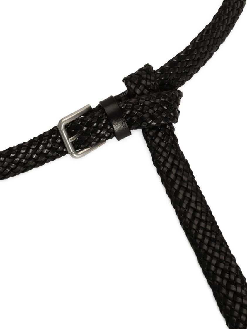 Dolce & Gabbana Classic Woven Design Belt With Pin-Buckle Fastening