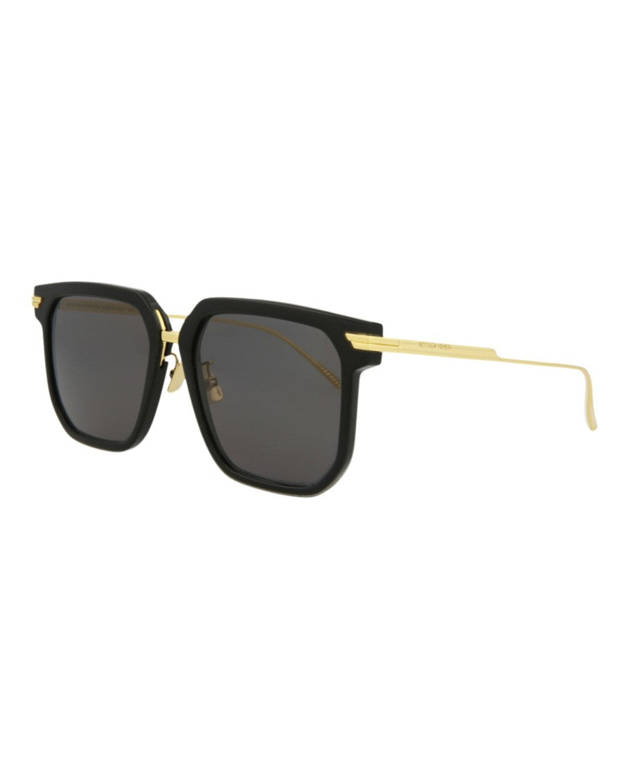 Bottega Veneta Square-Frame Acetate Sunglasses With Gold-Finish Temples