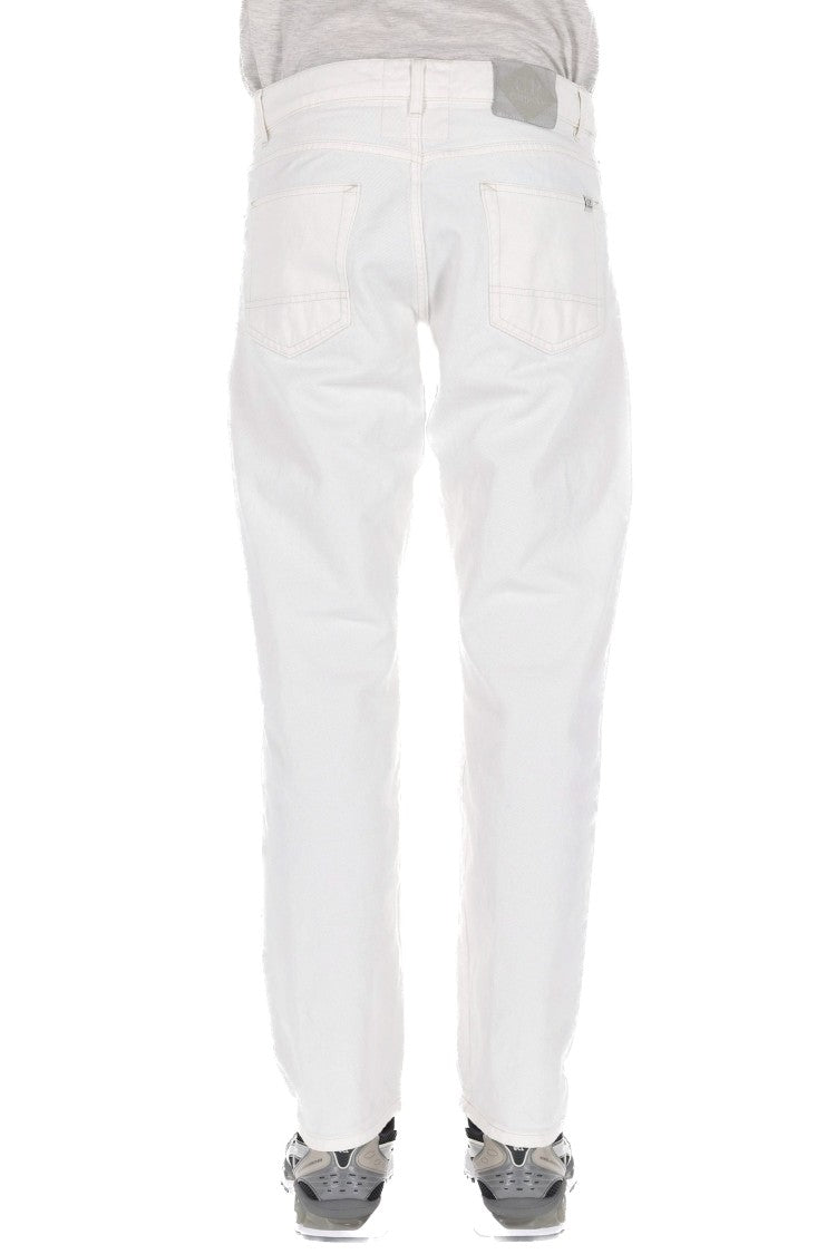 C.P. Company White 10Oz Cotton Bull Jeans